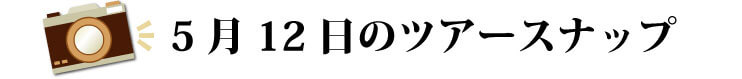 5月12日のツアースナップ